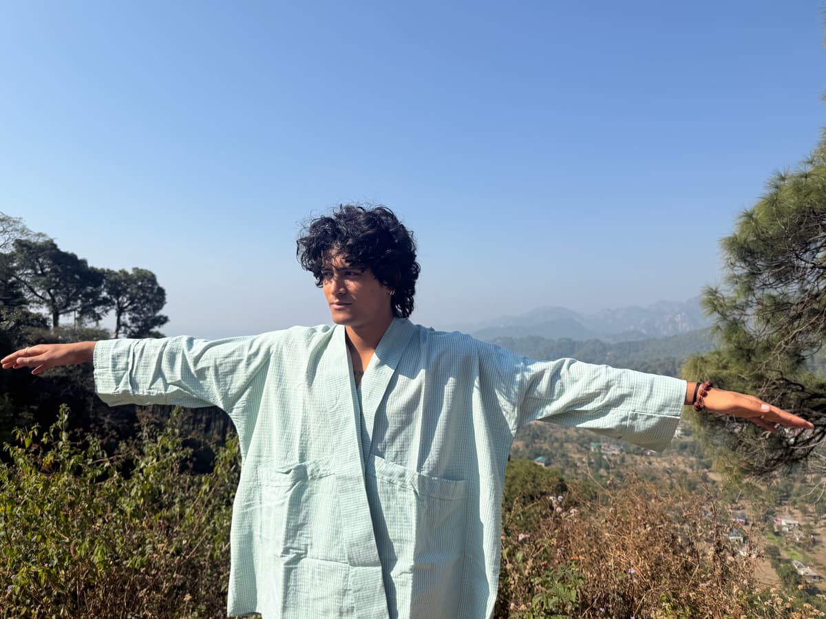 Tibetan-Inspired Emerald Green Shirt