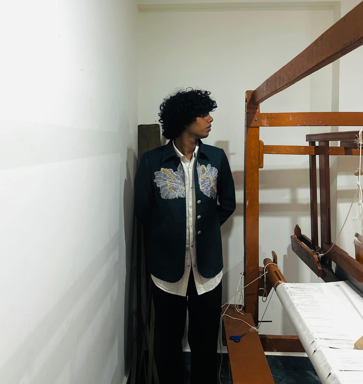 Handloom Tweed Wool Jacket